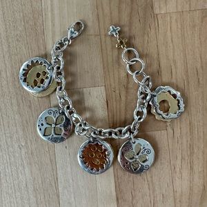 Silver & Gold Charm Bracelet by Brighton